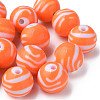 Opaque Striped Acrylic Beads MACR-S373-27B-04-3