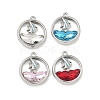 Alloy Glass Pendants FIND-B061-05P-B-1