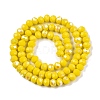 Electroplate Opaque Solid Color Glass Beads Strands X-EGLA-A044-P6mm-L04-3