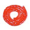 Electroplate Opaque Solid Color Glass Beads Strands EGLA-A044-P2mm-L03-2