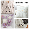 100Pcs 5 Colors 2-Hole Pearwood Buttons BUTT-HS0001-03-6