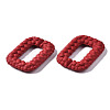 Spray Painted CCB Plastic Linking Rings CCB-Q091-009E-3