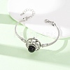 Rotating Sun Natural Obsidian Link Bracelets GG-CBA0251-11P-10-3