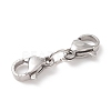 Non-Tarnish 304 Stainless Steel Double Lobster Claw Clasps STAS-E163-57P-B-2