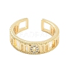 Clear Cubic Zirconia Open Cuff Rings RJEW-U002-05G-2