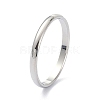 Non-Tarnish 2mm Polished Plain Dome Finger Ring for Girl Women RJEW-C012-05F-P-3