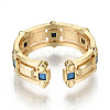 Brass Micro Pave Cubic Zirconia Cuff Rings RJEW-N032-004-NF-3