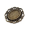 Filigree Wrap Oval Alloy Cabochon Settings PALLOY-N0088-10AB-NF-2
