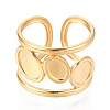 304 Stainless Steel Cuff Ring Components STAS-T066-65G-2