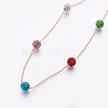 304 Stainless Steel Beaded Necklaces NJEW-F240-11G-2