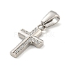 304 Stainless Steel Cubic Zirconia Pendants STAS-C102-04A-P-2