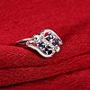Trendy Brass Cubic Zirconia Engagement Wedding Finger Rings RJEW-BB01482-7A-3