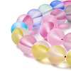 Synthetic Moonstone Beads Strands G-E573-01C-13-4