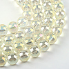 Electroplate Glass Beads Strands EGLA-Q062-8mm-A02-1