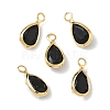 Brass Glass Charms KK-Z136-15G-03-1