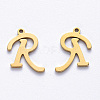 PVD Vacuum Plating 201 Stainless Steel Charms STAS-R105-R-G-1