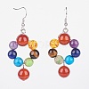 Natural & Synthetic Mixed Stone Dangle Earrings EJEW-JE02726-2