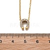 304 Stainless Steel Crystal Rhinestone Pendant Cable Chain Necklaces for Women NJEW-C062-01B-G-5