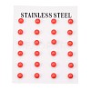 Tarnish Resistant 304 Stainless Steel Spray Painted Stud Earrings EJEW-H353-07-C-1