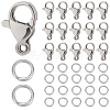 304 Stainless Steel Lobster Claw Clasps STAS-SP0001-74A-1