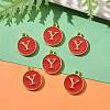 Golden Plated Alloy Enamel Charms X-ENAM-S118-03Y-5