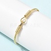 Brass Open Cuff Bangles with S Clasps for Women KK-CBA782E-01-1