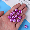 Opaque Striped Acrylic Beads MACR-S373-27A-02-7