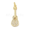 Brass Micro Pave Clear Cubic Zirconia Pendants KK-D289-01G-14-2