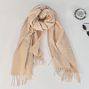 Women's Long Plaid Polyester Imitation Cashmere Tassels Scarf COHT-PW0001-34-18-1