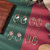 4 Pairs 4 Styles Christmas Alloy Enamel Dangle Earrings EJEW-JE06136-2