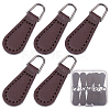 Gorgecraft 20Pcs Imitation Leather Zipper Slider AJEW-GF0004-88-1