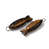 Natural Tiger Eye Fish Carved Pendants G-G314-01P-02-2