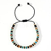 Ethnic Style Natural Mixed Gemstone Column Beads Braided Bead Bracelets for Men Women BR3776-6-1