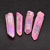 Dyed Nuggets Natural Electroplated Crystal Pendants G-A144-10D-1