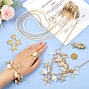 Natural Shell & Alloy Starfish Charm Bracelet & Bib Necklace & Adjustable Ring & Dangle Stud Earrings & Aligator Hair Clip & Mini Crossbody Bags SJEW-PH0001-11-4