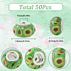 SUNNYCLUE 50Pcs Transparent Resin European Rondelle Beads RPDL-SC0001-09A-2