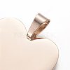 Ion Plating(IP) 304 Stainless Steel Stamping Blank Tag Pendants STAS-F213-02RG-3