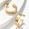 304 Stainless Steel Stud Earrings EJEW-S253-17G-3