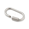 Non-Tarnish 304 Stainless Steel Screw Carabiner Lock Charms STAS-H107-04D-P-2