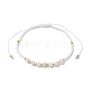 Adjustable Natural Rainbow Moonstone & Seed Braided Bead Bracelets BJEW-JB10181-01-1