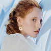 Kissitty 3 Pairs 3 Style Natural Pearl Beaded Hoop Earrings for Girl Women EJEW-KS0001-02-7