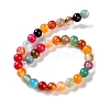 Natural Striped Agate/Banded Agate Beads Strands G-Z060-A01-A07-3