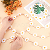 2Pcs 2 Styles Cloth Flower Hippie Headband Floral Crown OHAR-CP0001-18A-3