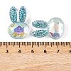 Transparent Epoxy Resin Rabbit Head Decoden Cabochons CRES-M034-05A-3