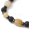 Natural & Synthetic Mixed Gemstone Beads Bracelets BJEW-JB11322-4