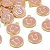 Golden Plated Alloy Enamel Charms ENAM-S118-07U-4