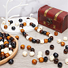 200Pcs 4 Colors Natural Wood Beads WOOD-GF0002-03-4