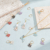 Alloy Enamel Pendant Locking Stitch Markers HJEW-AB00169-4