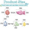 400Pcs 5 Styles Craft Style Acrylic Beads MACR-YW0003-14-2
