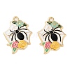 Halloween Theme Rack Plating Alloy Enamel Pendants FIND-Q099-02E-G-1